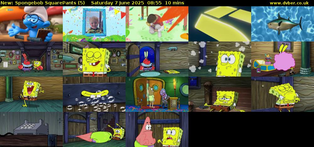 Spongebob SquarePants (5) Saturday 7 June 2025 08:55 - 09:05