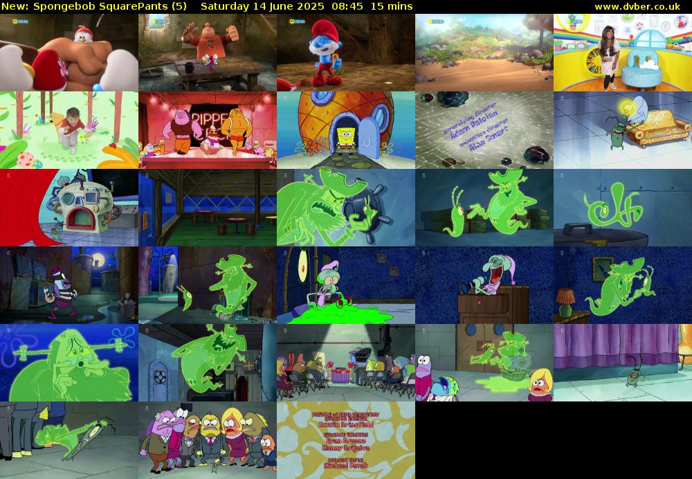 Spongebob SquarePants (5) Saturday 14 June 2025 08:45 - 09:00