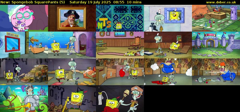 Spongebob SquarePants (5) Saturday 19 July 2025 08:55 - 09:05