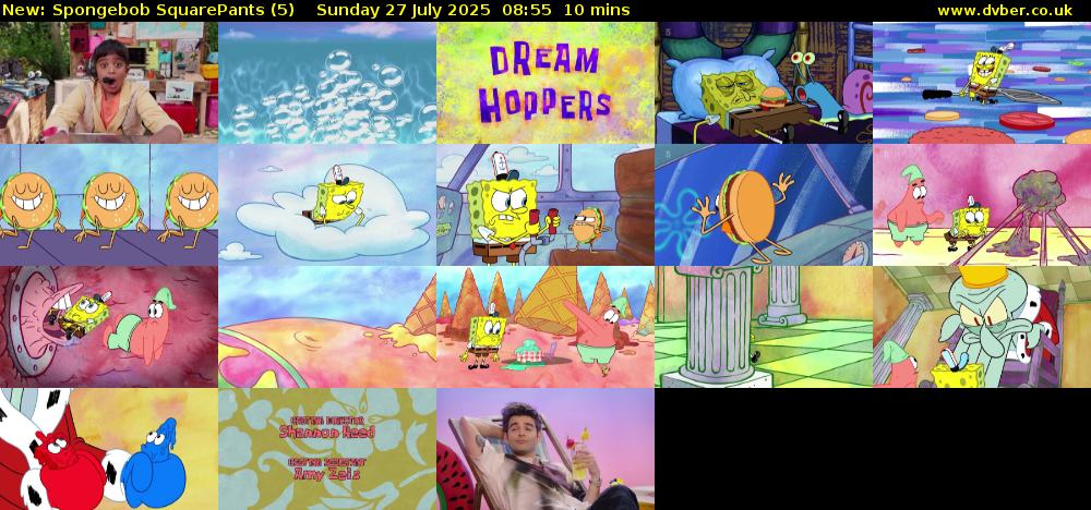 Spongebob SquarePants (5) Sunday 27 July 2025 08:55 - 09:05