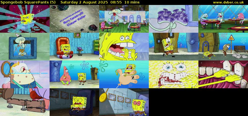 Spongebob SquarePants (5) Saturday 2 August 2025 08:55 - 09:05