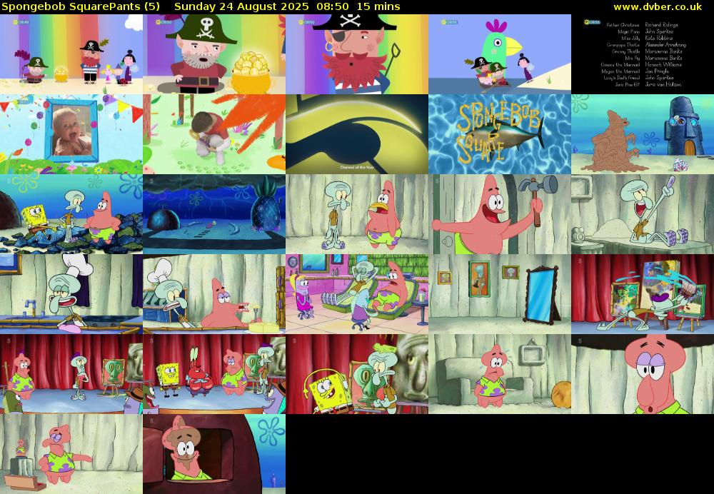 Spongebob SquarePants (5) Sunday 24 August 2025 08:50 - 09:05