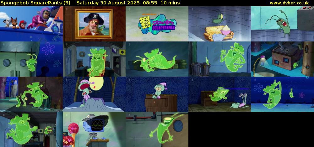 Spongebob SquarePants (5) Saturday 30 August 2025 08:55 - 09:05