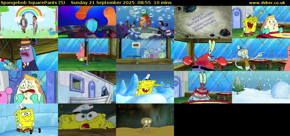 Spongebob SquarePants (5) Sunday 21 September 2025 08:55 - 09:05