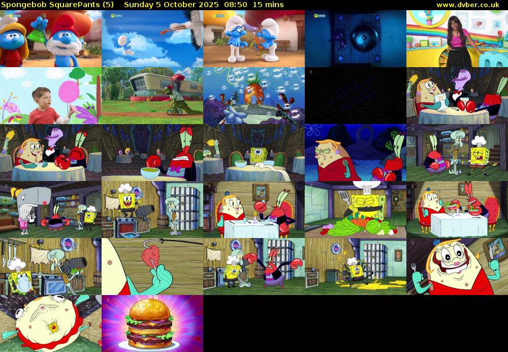 Spongebob SquarePants (5) Sunday 5 October 2025 08:50 - 09:05