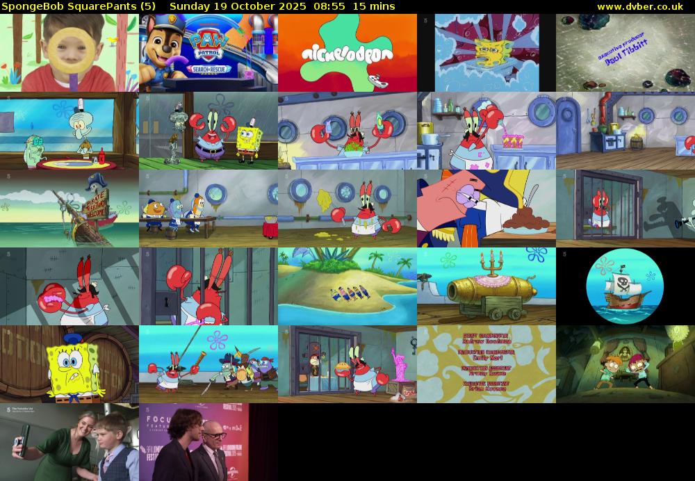 Spongebob SquarePants (5) Sunday 19 October 2025 08:55 - 09:10