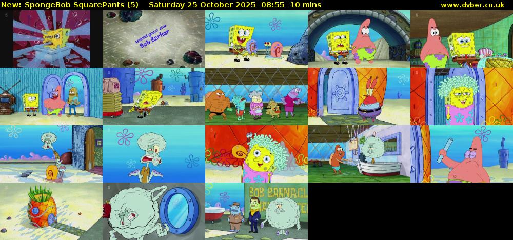 Spongebob SquarePants (5) Saturday 25 October 2025 08:55 - 09:05