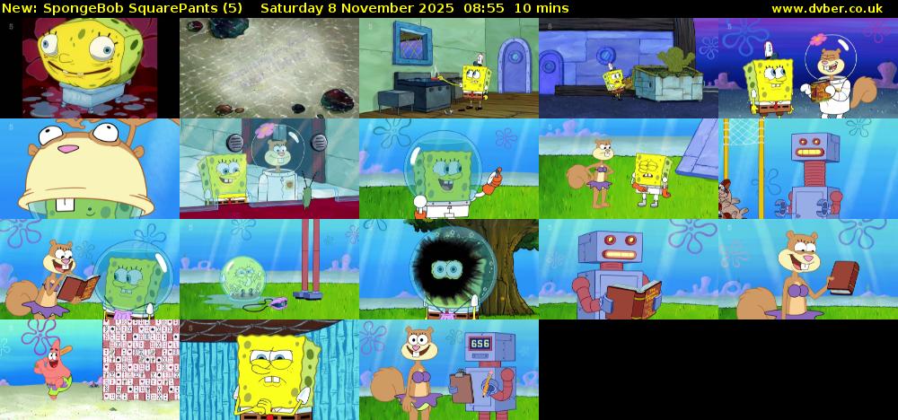 Spongebob SquarePants (5) Saturday 8 November 2025 08:55 - 09:05