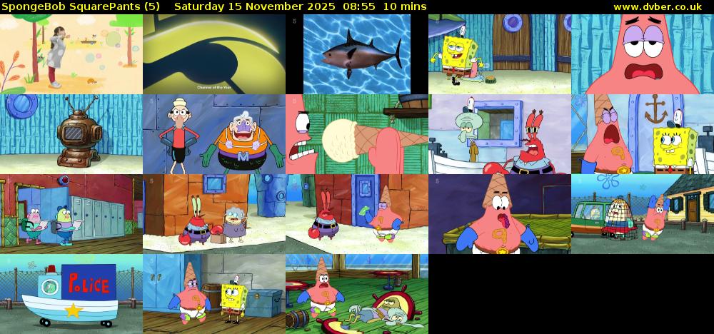 Spongebob SquarePants (5) Saturday 15 November 2025 08:55 - 09:05