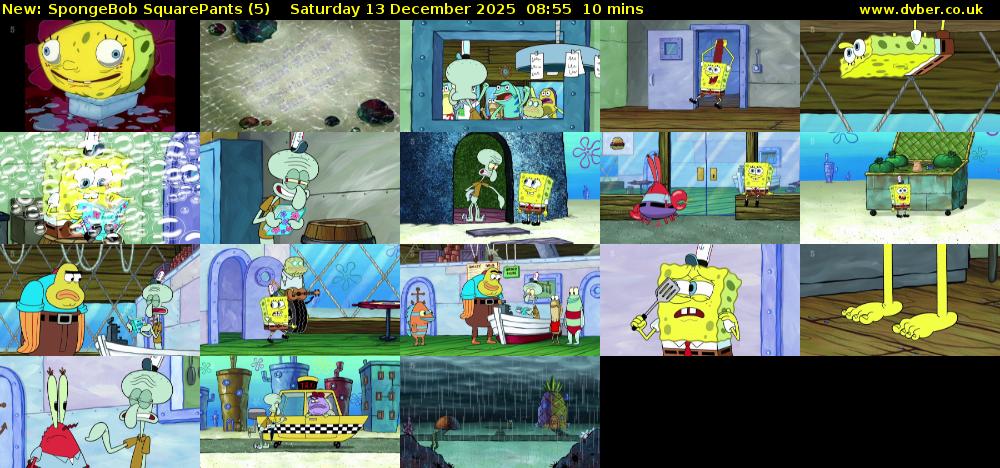 Spongebob SquarePants (5) Saturday 13 December 2025 08:55 - 09:05