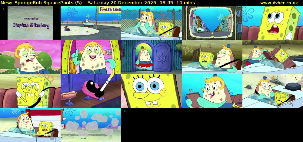 Spongebob SquarePants (5) Saturday 20 December 2025 08:45 - 08:55