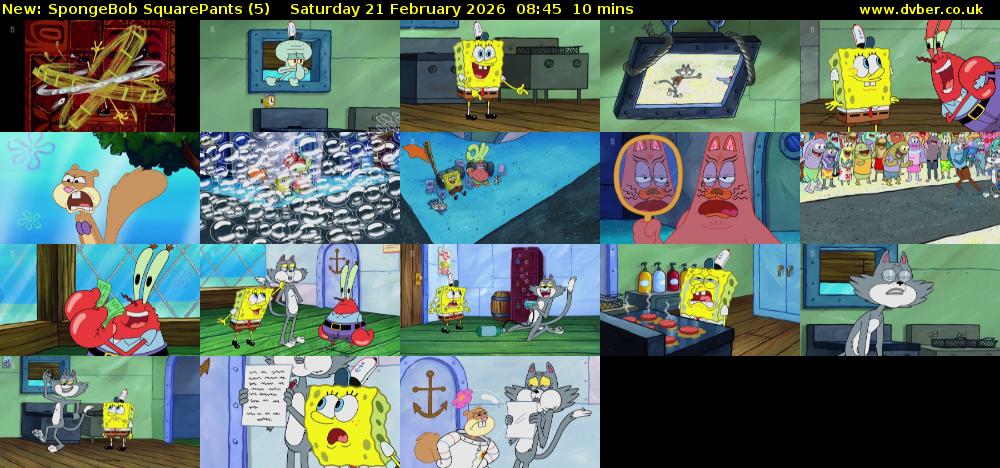 Spongebob SquarePants (5) Saturday 21 February 2026 08:45 - 08:55
