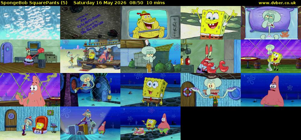 Spongebob SquarePants (5) Saturday 16 May 2026 08:50 - 09:00