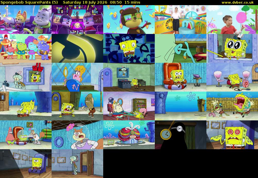 Spongebob SquarePants (5) Saturday 18 July 2026 08:50 - 09:05