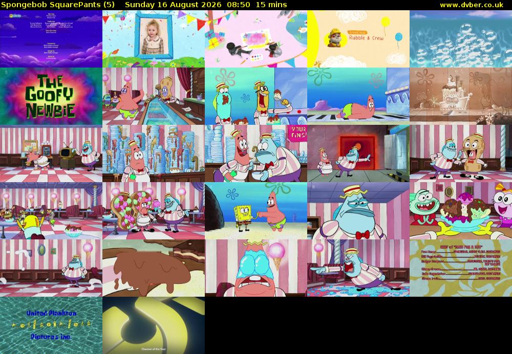 Spongebob SquarePants (5) Sunday 16 August 2026 08:50 - 09:05