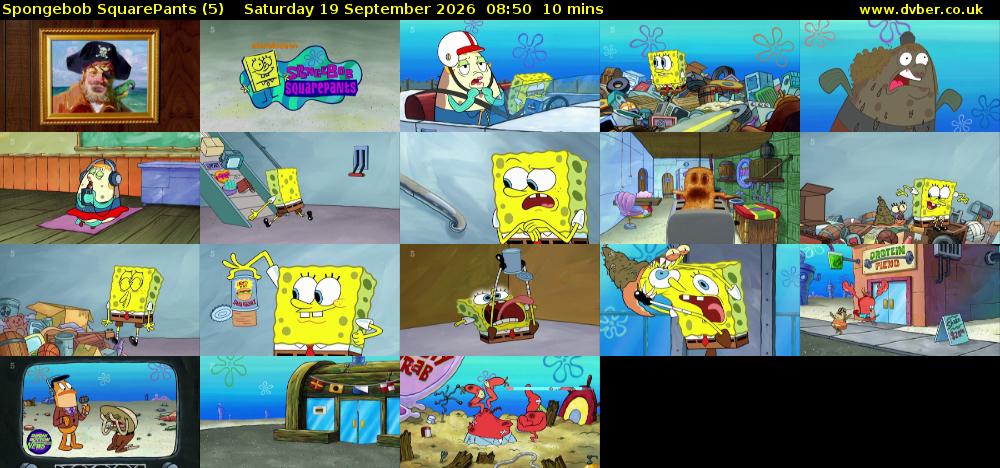 Spongebob SquarePants (5) Saturday 19 September 2026 08:50 - 09:00