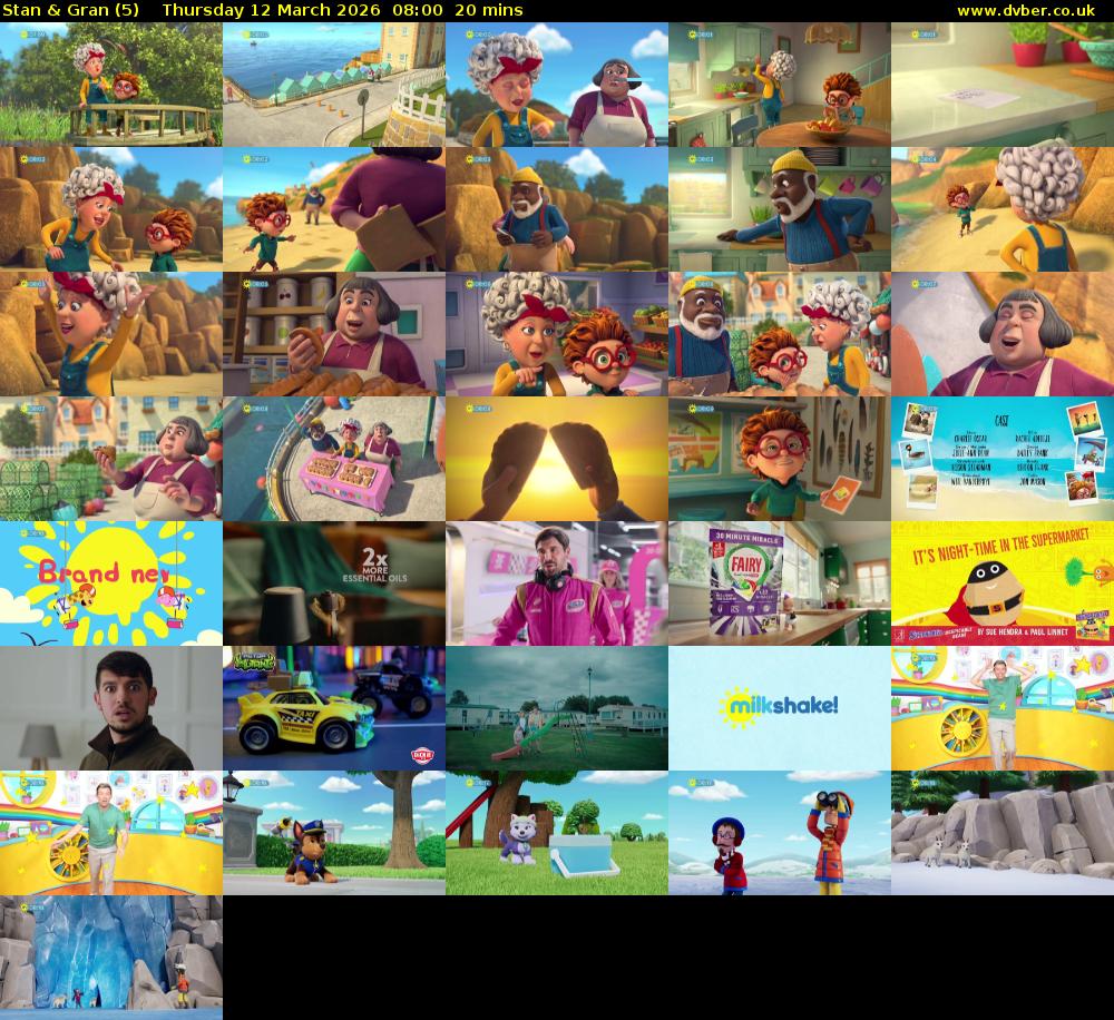 Stan & Gran (5) Thursday 12 March 2026 08:00 - 08:20