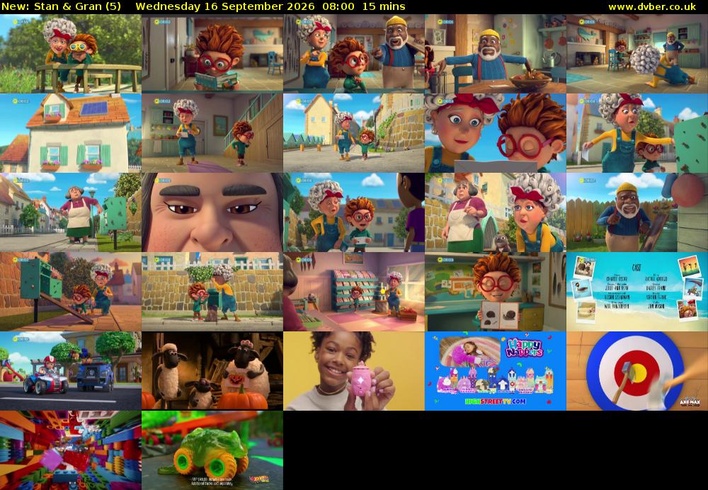 Stan & Gran (5) Wednesday 16 September 2026 08:00 - 08:15