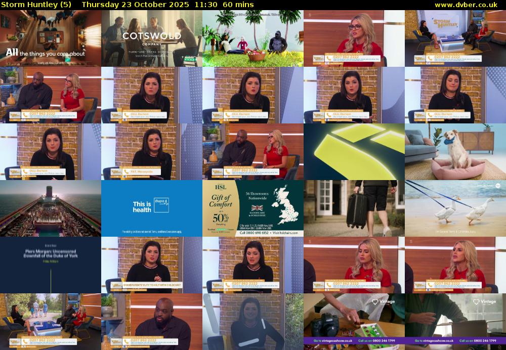 Storm Huntley (5) Thursday 23 October 2025 11:30 - 12:30