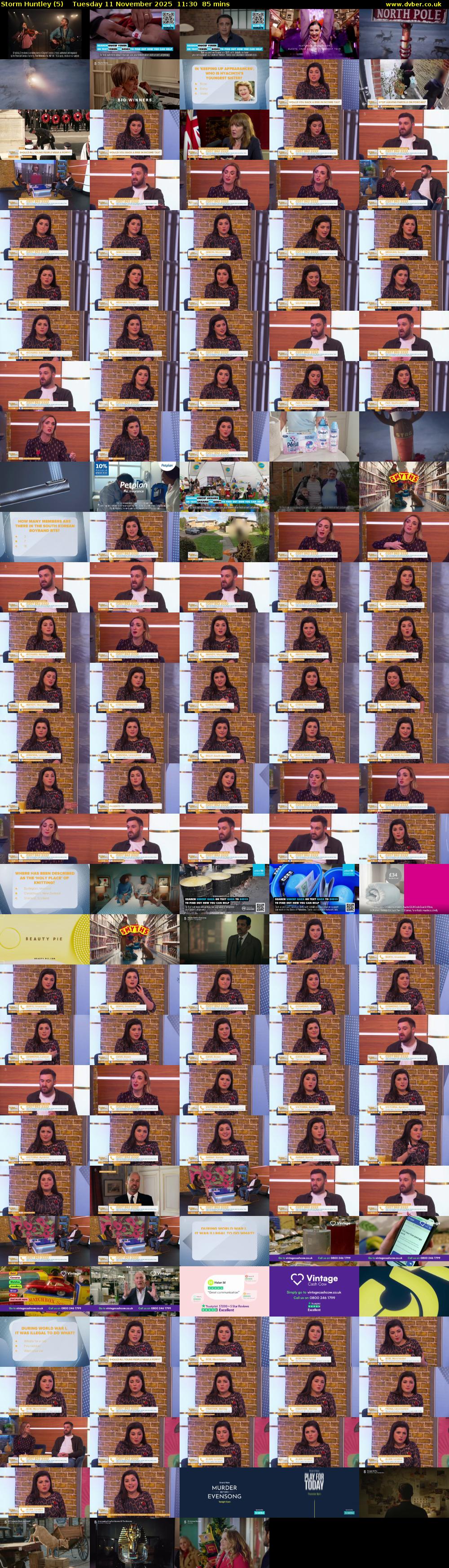 Storm Huntley (5) Tuesday 11 November 2025 11:30 - 12:55