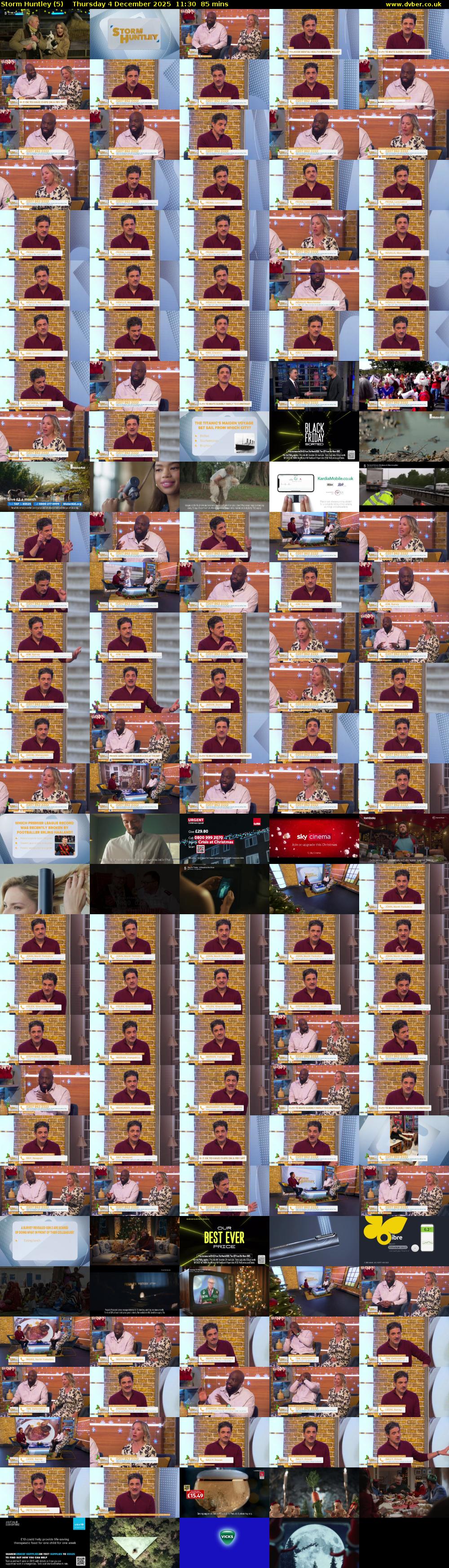 Storm Huntley (5) Thursday 4 December 2025 11:30 - 12:55