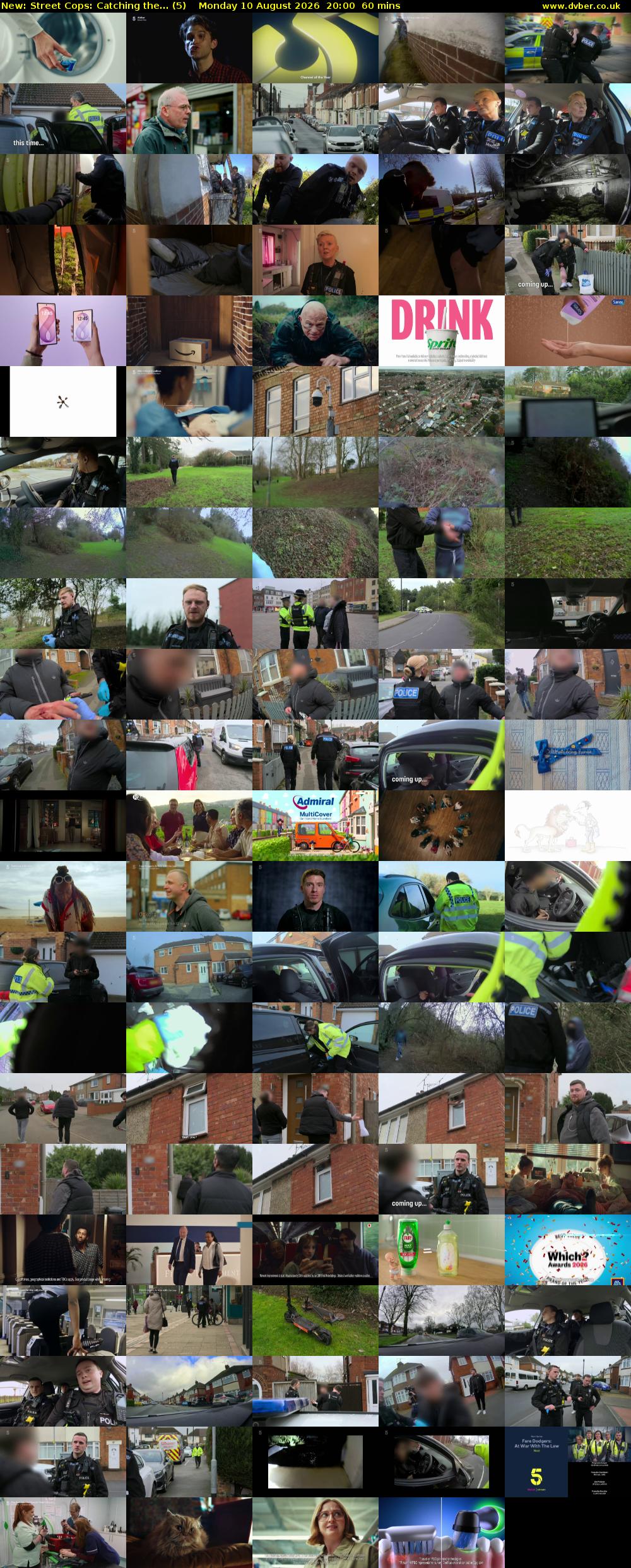 Street Cops: Catching the... (5) Monday 10 August 2026 20:00 - 21:00
