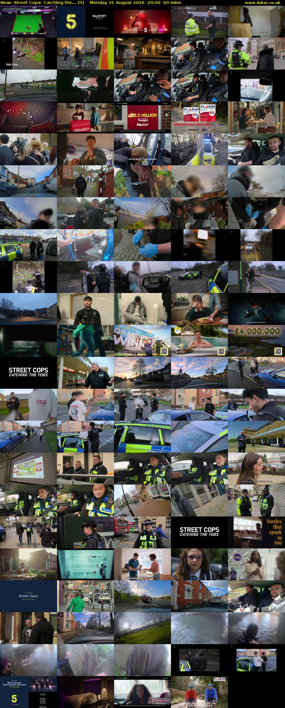 Street Cops: Catching the... (5) Monday 31 August 2026 20:00 - 21:00