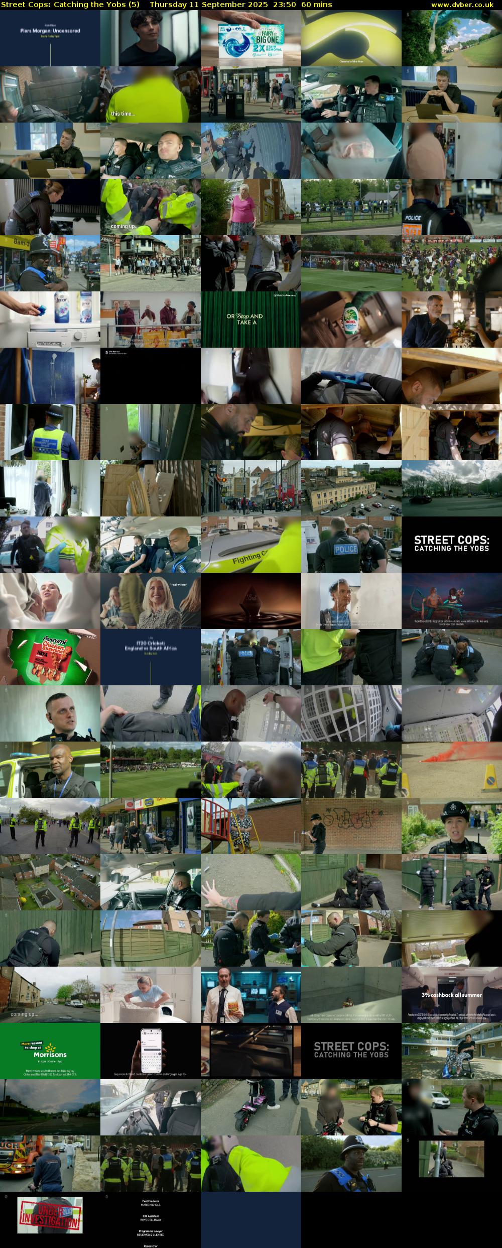 Street Cops: Catching the Yobs (5) Thursday 11 September 2025 23:50 - 00:50