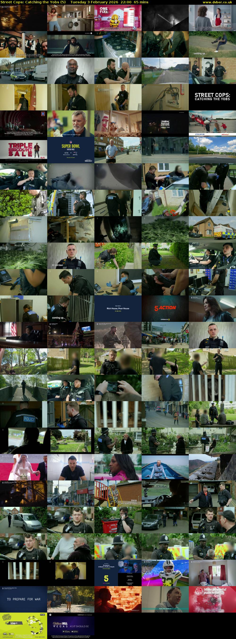 Street Cops: Catching the Yobs (5) Tuesday 3 February 2026 22:00 - 23:05