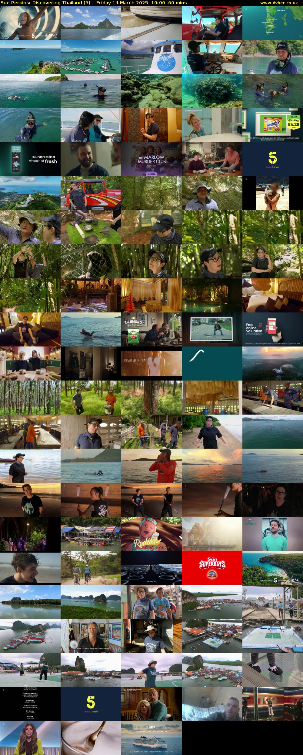 Sue Perkins: Discovering Thailand (5) Friday 14 March 2025 19:00 - 20:00