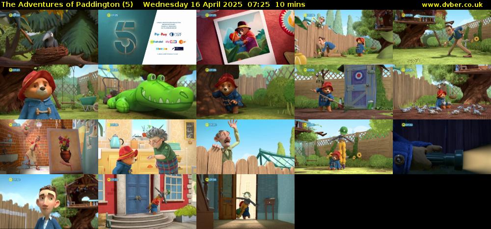 The Adventures of Paddington (5) Wednesday 16 April 2025 07:25 - 07:35