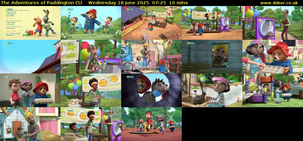 The Adventures of Paddington (5) Wednesday 18 June 2025 07:25 - 07:35