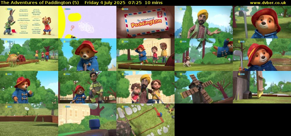 The Adventures of Paddington (5) Friday 4 July 2025 07:25 - 07:35