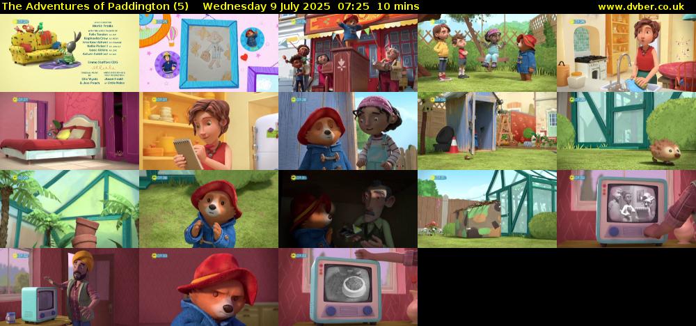 The Adventures of Paddington (5) Wednesday 9 July 2025 07:25 - 07:35