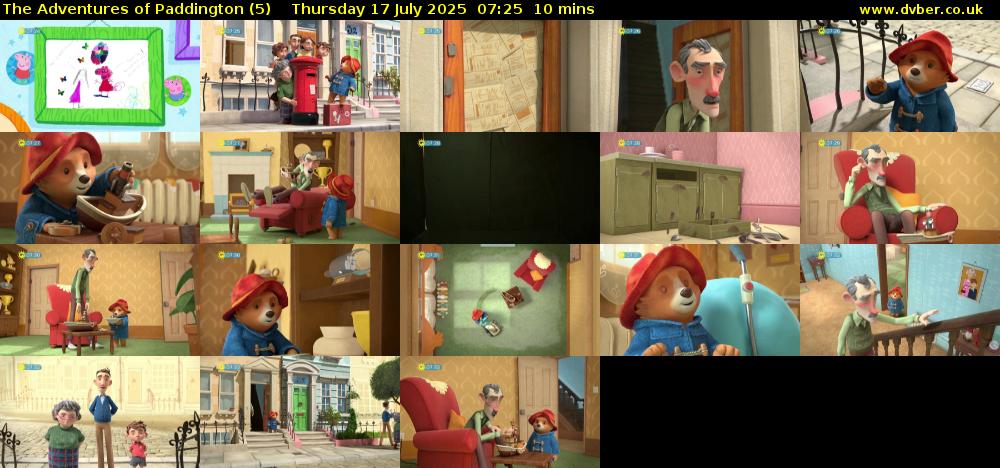 The Adventures of Paddington (5) Thursday 17 July 2025 07:25 - 07:35
