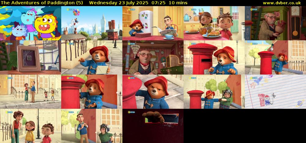 The Adventures of Paddington (5) Wednesday 23 July 2025 07:25 - 07:35