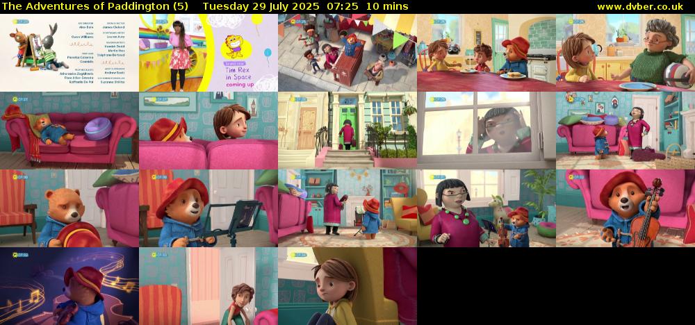 The Adventures of Paddington (5) Tuesday 29 July 2025 07:25 - 07:35