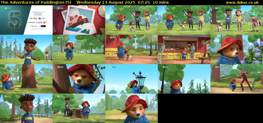 The Adventures of Paddington (5) Wednesday 13 August 2025 07:25 - 07:35