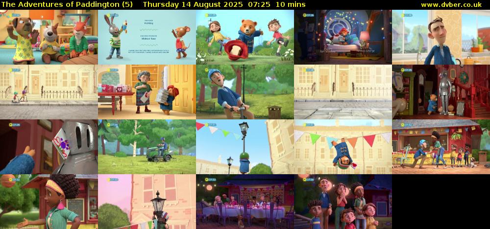 The Adventures of Paddington (5) Thursday 14 August 2025 07:25 - 07:35