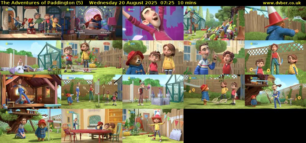 The Adventures of Paddington (5) Wednesday 20 August 2025 07:25 - 07:35