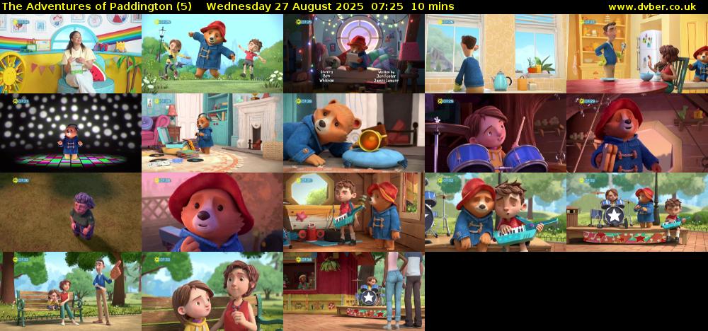 The Adventures of Paddington (5) Wednesday 27 August 2025 07:25 - 07:35