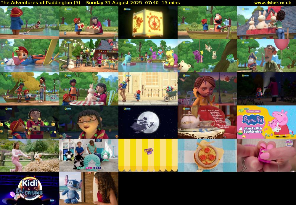 The Adventures of Paddington (5) Sunday 31 August 2025 07:40 - 07:55