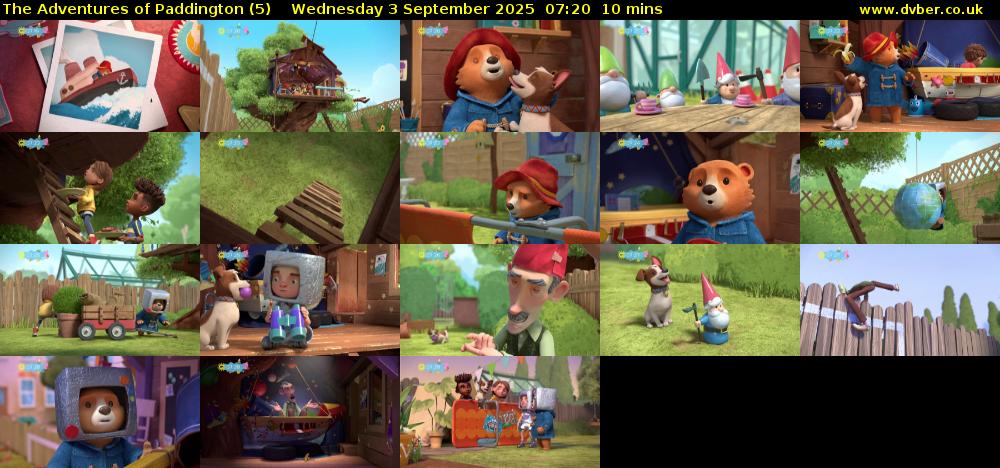 The Adventures of Paddington (5) Wednesday 3 September 2025 07:20 - 07:30