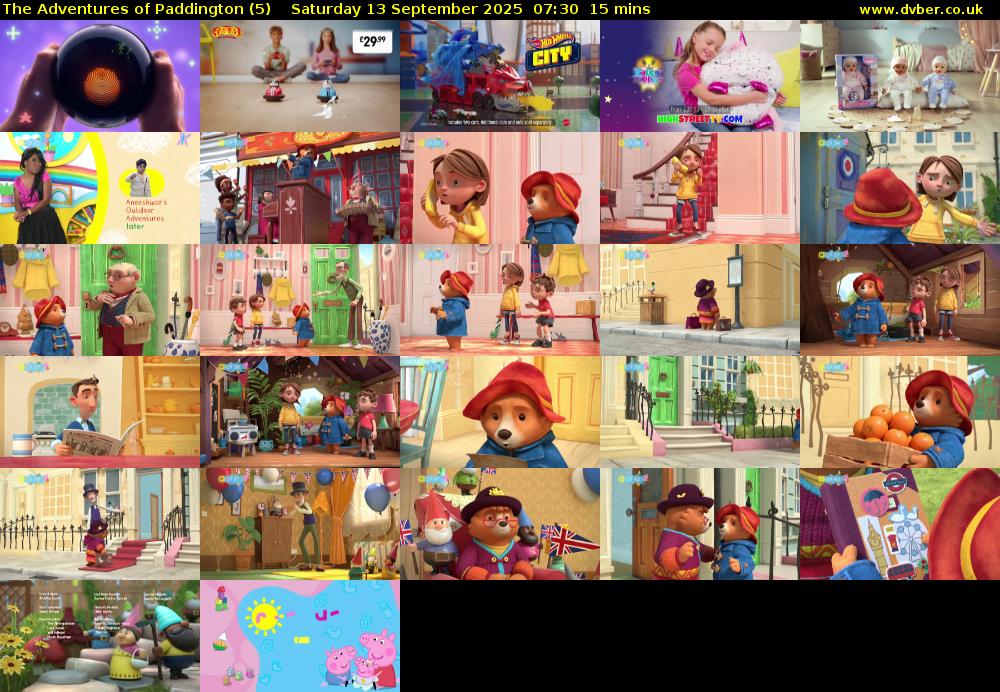 The Adventures of Paddington (5) Saturday 13 September 2025 07:30 - 07:45