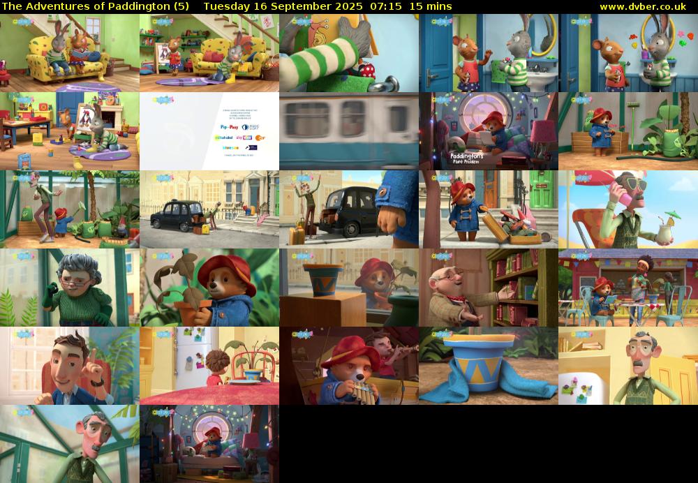 The Adventures of Paddington (5) Tuesday 16 September 2025 07:15 - 07:30