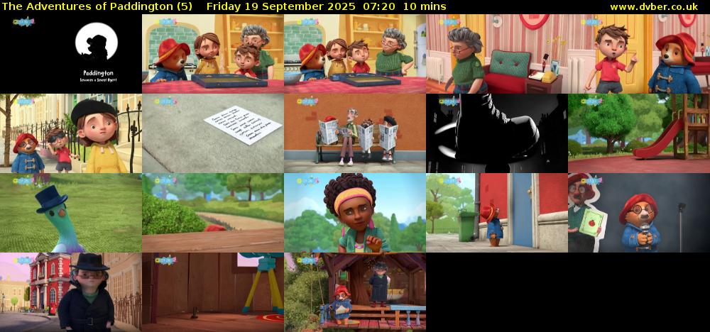 The Adventures of Paddington (5) Friday 19 September 2025 07:20 - 07:30