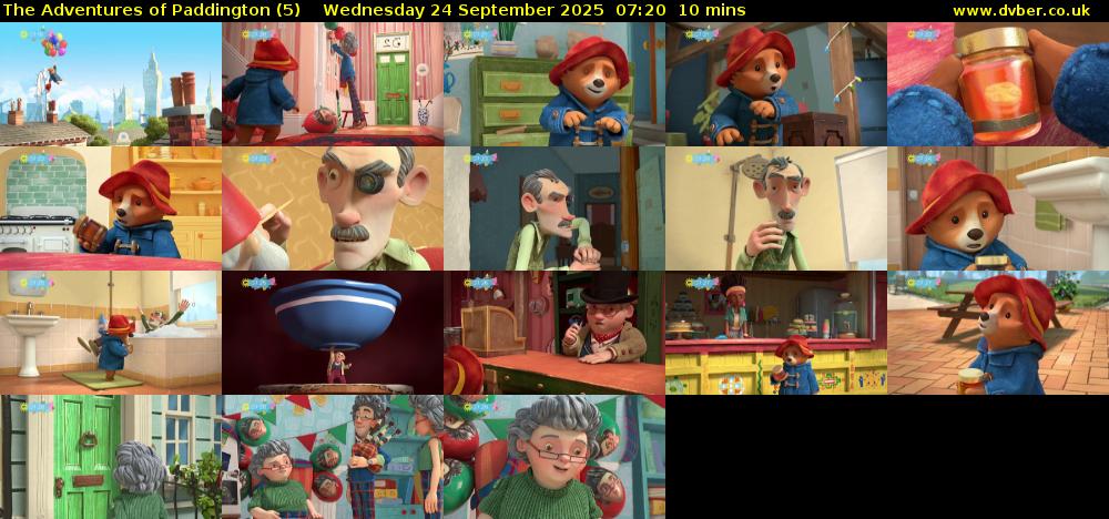 The Adventures of Paddington (5) Wednesday 24 September 2025 07:20 - 07:30
