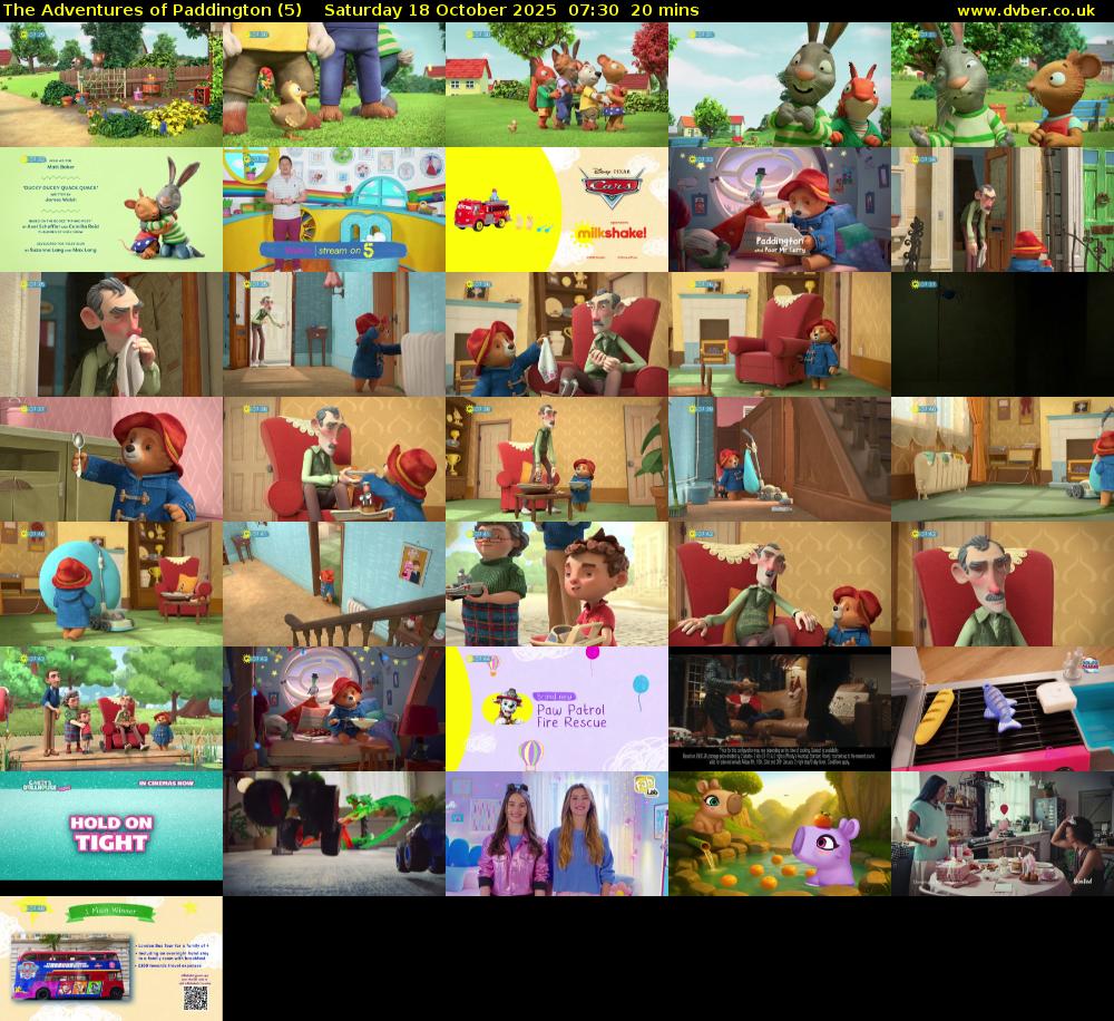 The Adventures of Paddington (5) Saturday 18 October 2025 07:30 - 07:50