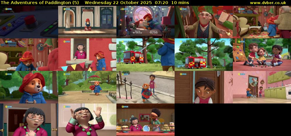 The Adventures of Paddington (5) Wednesday 22 October 2025 07:20 - 07:30