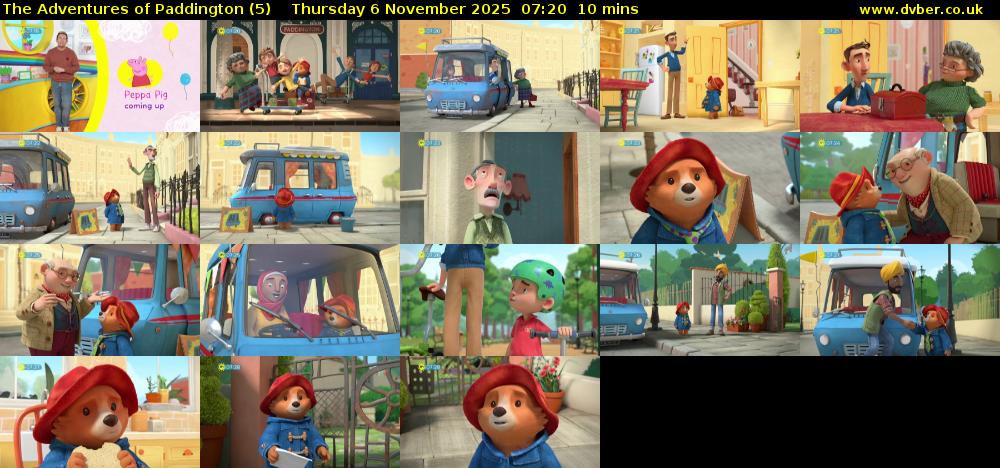 The Adventures of Paddington (5) Thursday 6 November 2025 07:20 - 07:30